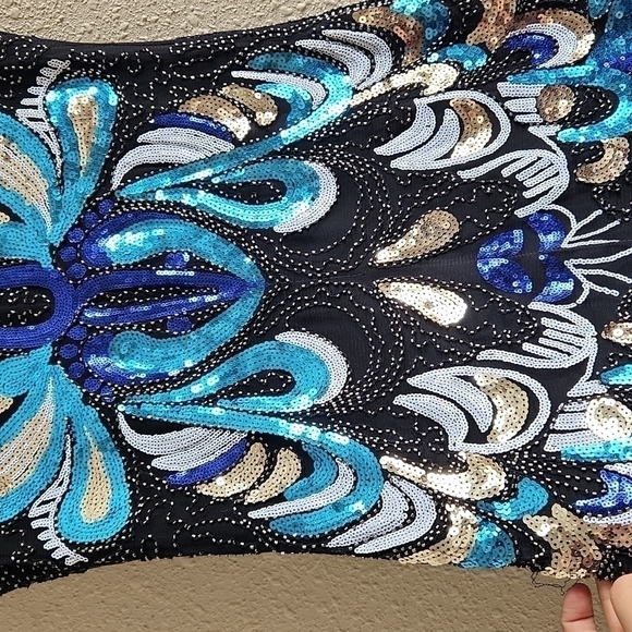 the Moon Studed Black 40s style Dress - Picture 5 of 8